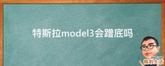 特斯拉model3会蹭底吗
