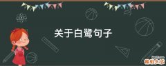 关于白鹭句子