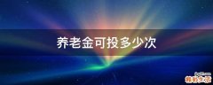 养老金可投多少次