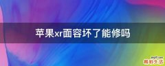 苹果xr面容坏了能修吗