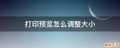 打印预览怎么调整大小