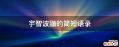 宇智波鼬的简短语录