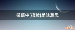 微信中[捂脸]是啥意思