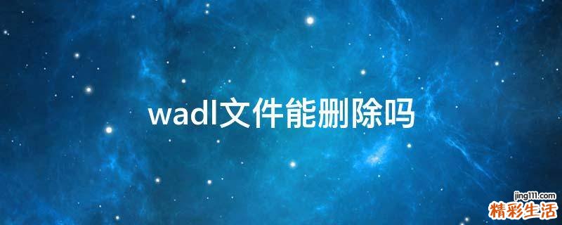 wadl文件能删除吗