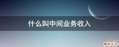 什么叫中间业务收入