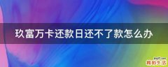玖富万卡还款日还不了款怎么办