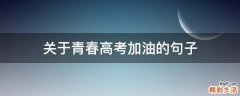 关于青春高考加油的句子
