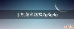 手机怎么切换2g3g4g