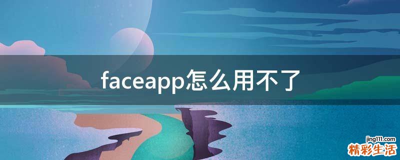faceapp怎么用不了