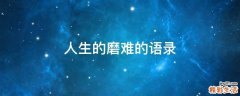 人生的磨难的语录
