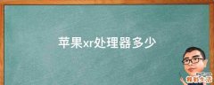 苹果xr处理器多少