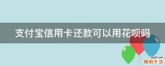 支付宝信用卡还款可以用花呗吗
