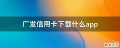 广发信用卡下载什么app
