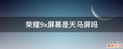 荣耀9x屏幕是天马屏吗