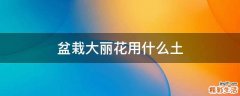 盆栽大丽花用什么土