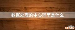 数据处理的中心环节是什么