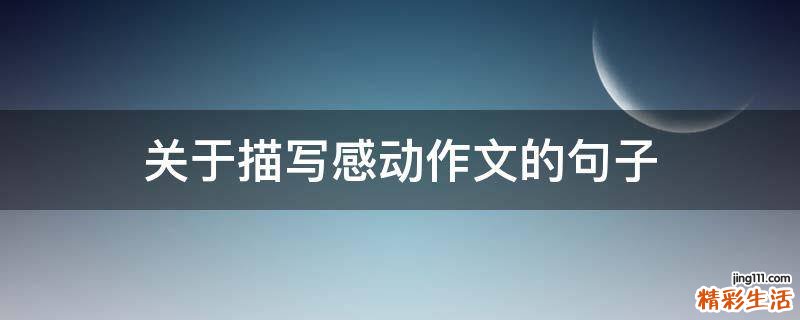 关于描写感动作文的句子