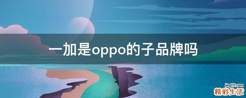一加是oppo的子品牌吗