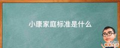 小康家庭标准是什么