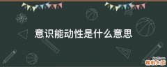 意识能动性是什么意思