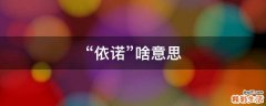 “依诺”啥意思
