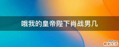 哦我的皇帝陛下肖战男几