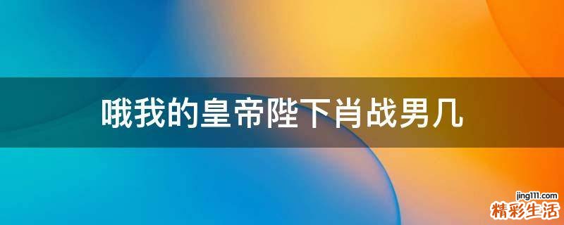 哦我的皇帝陛下肖战男几