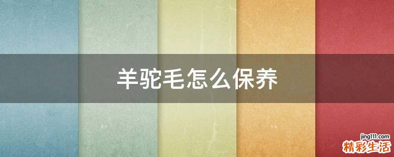 羊驼毛怎么保养