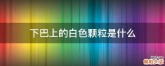 下巴上的白色颗粒是什么