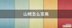 山根怎么变高
