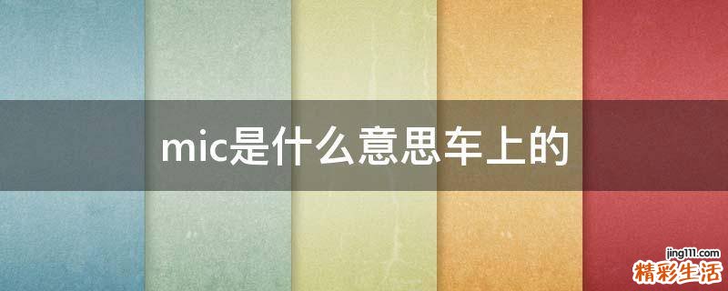 mic是什么意思车上的