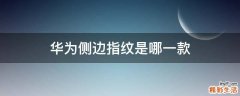 华为侧边指纹是哪一款