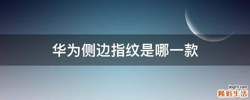 华为侧边指纹是哪一款