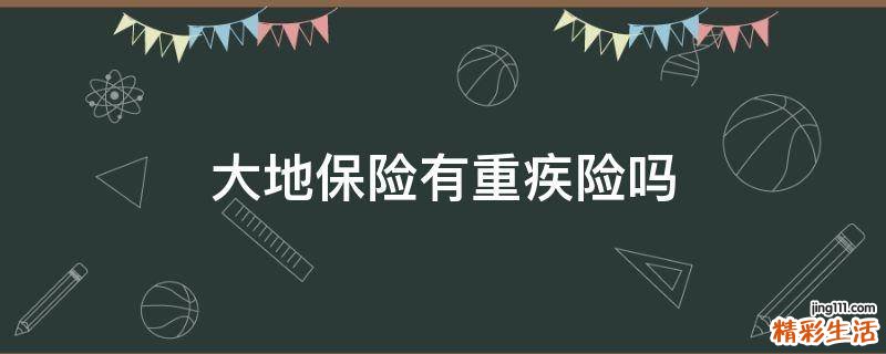 大地保险有重疾险吗