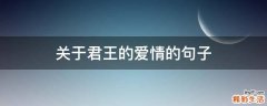 关于君王的爱情的句子
