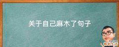 关于自己麻木了句子