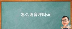 怎么语音呼叫siri