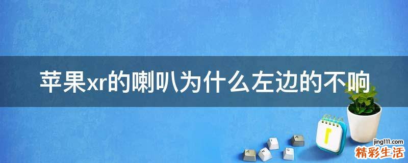 苹果xr的喇叭为什么左边的不响