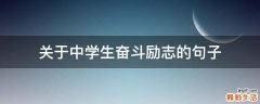 关于中学生奋斗励志的句子