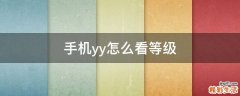 手機(jī)yy怎么看等級(jí)