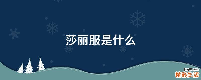 莎丽服是什么