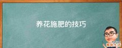 养花施肥的技巧