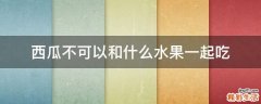 西瓜不可以和什么水果一起吃