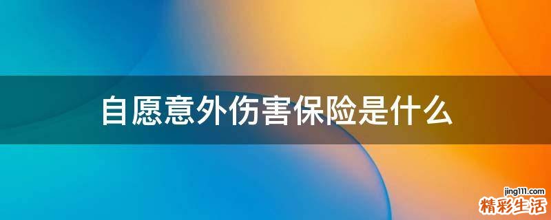 自愿意外伤害保险是什么