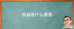 收益是什么意思