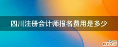 四川注册会计师报名费用是多少