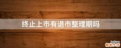 终止上市有退市整理期吗