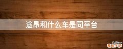 途昂和什么车是同平台