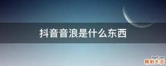 抖音音浪是什么东西