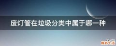 废灯管在垃圾分类中属于哪一种